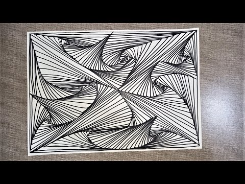 KOLAY ÇİZGİ ÇALIŞMASI  - DESEN ÇALIŞMASI  - ZENTANGLE (3 Boyutlu Çizgi Çalışması)