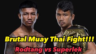 Brutal Muay Thai Fight Rodtang Vs Superlek Devastating Elbows