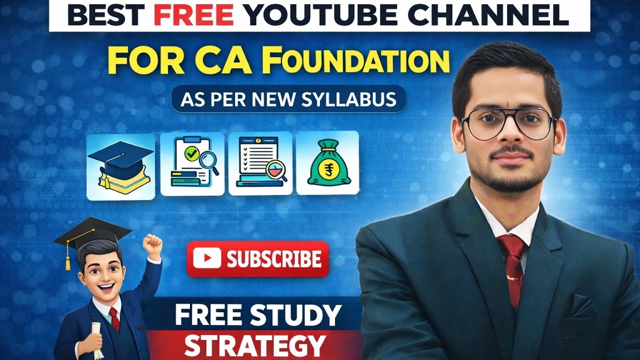 Best FREE YouTube Channel for CA Foundation ! Best teacher for CA Foundation |self study ✅📚| CA Exam