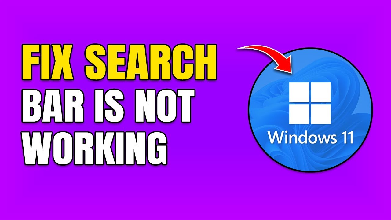 How To Fix Windows 10 & 11 Search Bar Not Working Or Not Showing