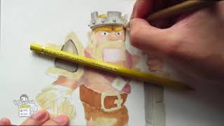 06 Drawing Barbarian King from Clash of Clan