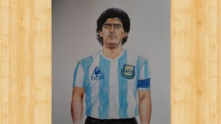 Drawing of  Diego Maradona by colour pencil|RIP LEGEND|By Sreyashi Mukherjee|