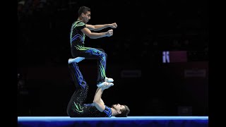 Mens Pair D Combined Routine - Braiden Mcdougall & Angel Felix - 2022 Acro World Championships