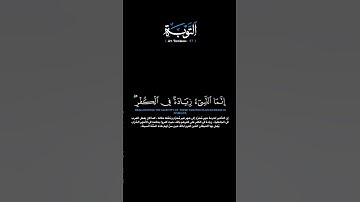سورة التوبة الآية 37 محمد النقيدان #quran #guidance #قرآن #اكسبلور #لايك #حالات_واتس #راحة_نفسية