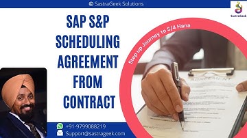 SAP S&P (SAP MM) Scheduling Agreement from Contract