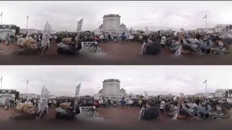 360: Inauguration Day Protesters at Union Station (C-SPAN)