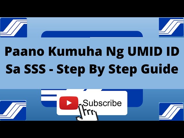 Paano Kumuha Ng UMID ID SA SSS  -  Step By Step Guide