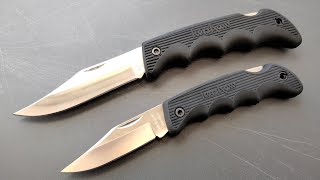 REMEMBER THESE? KERSHAW FOLDING HUNTING KNIVES - BLACK COLT AND BLACK HORSE II  - MADE IN THE USA