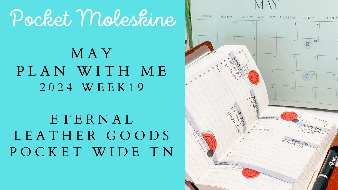 MAY Plan With Me Week 19 Pocket Moleskine Daily Pocket Planner May plan with me week 19 pocket moleskine daily pocket planner