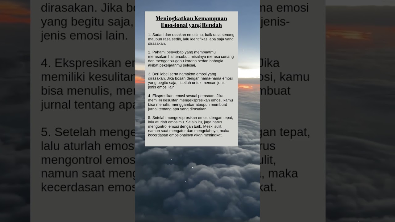 Meningkatkan kemampuan emosional 