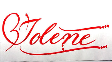 Jolene Name Signature Calligraphy Status | How to write with Cut Maker  #calligraphy #cursive