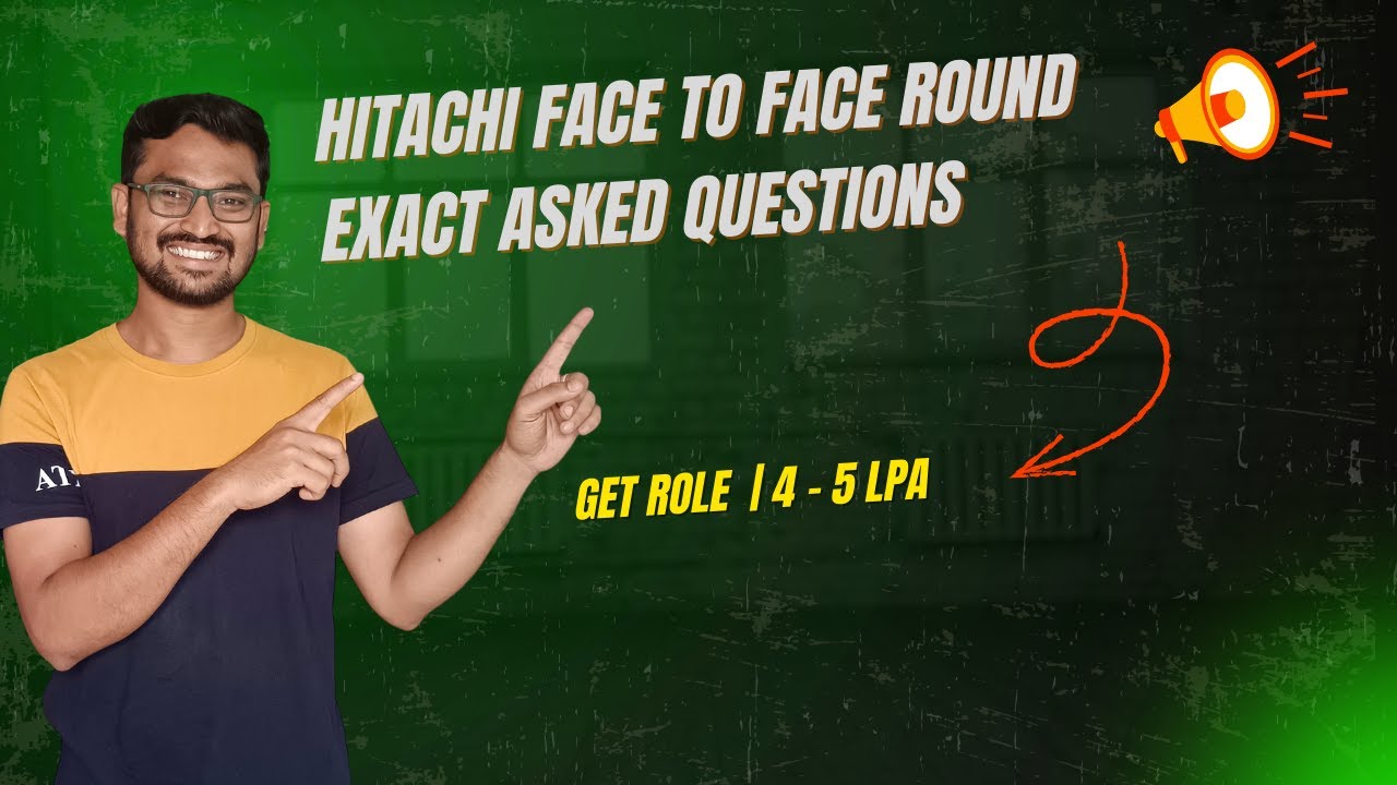 Hitachi Face-to-Face Interview EXACT Questions 😱 |2025 Hiring