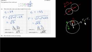 Q2 Coordinate Geometry : Touching Circles and Common Tangent  - Project Maths HL Paper 2 (2012)