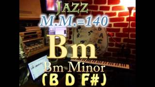 bm minor (b d f#) - jazz - m.m.=140 - one chord backing track