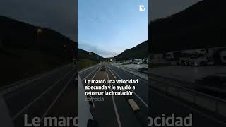Un despiste provoca que unos turistas circulen marcha atrás por la N-121-A, en Sunbilla #navarra