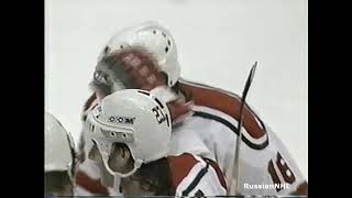 Slava Fetisov picks up his second NHL assist for Devils (1989)
