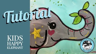 Kids Painting Tutorial: Happy Elephant