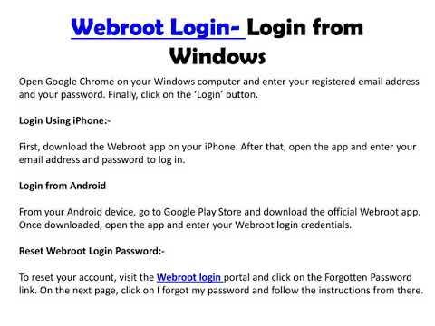 webroot account sign in