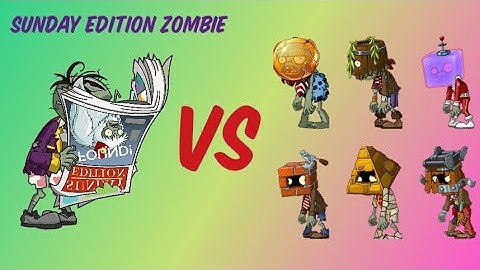Plants vs Zombies 2 Sunday Edition Zombie Battle Zombie Stronger