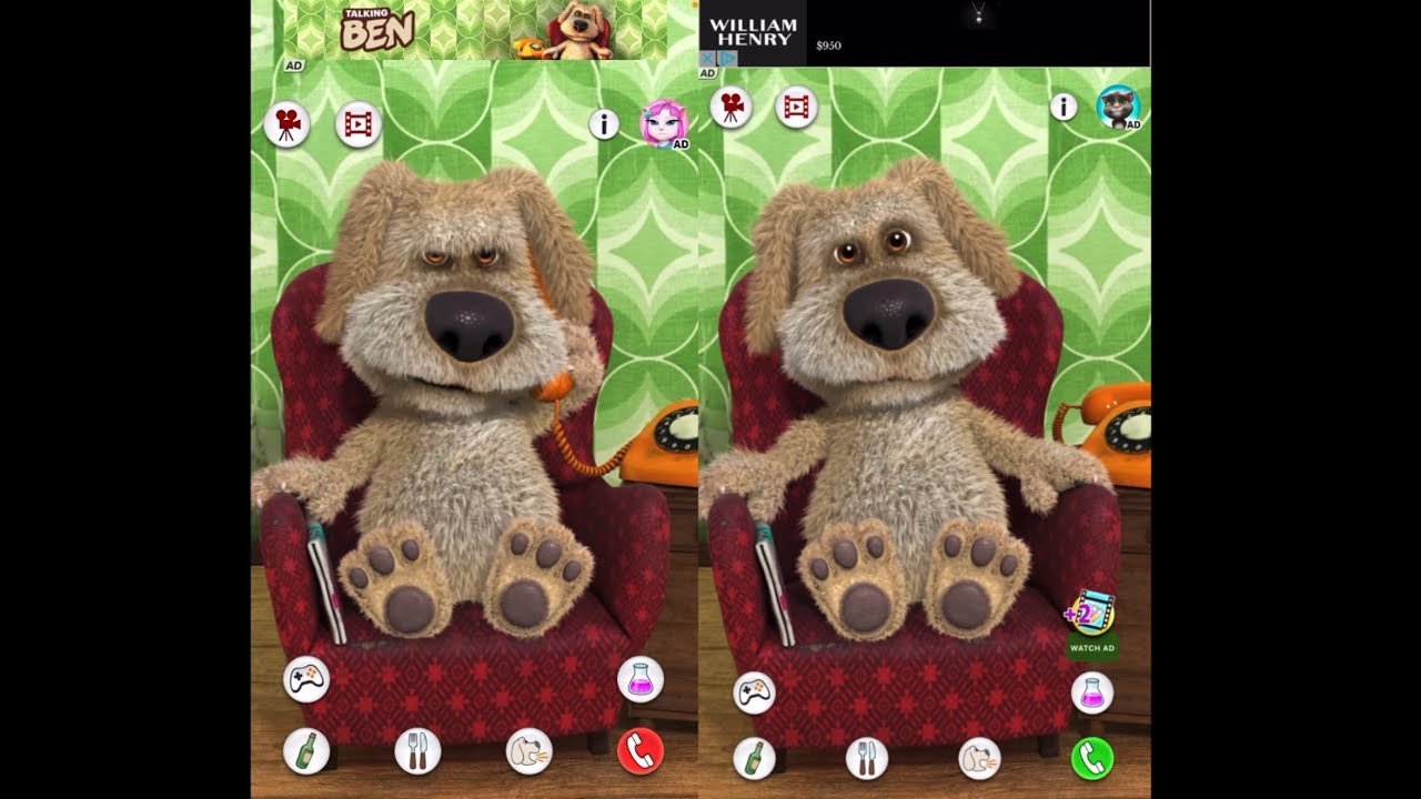 Testing Out On 2 Talking Ben Apps Repeating Each Other On The Phone ...