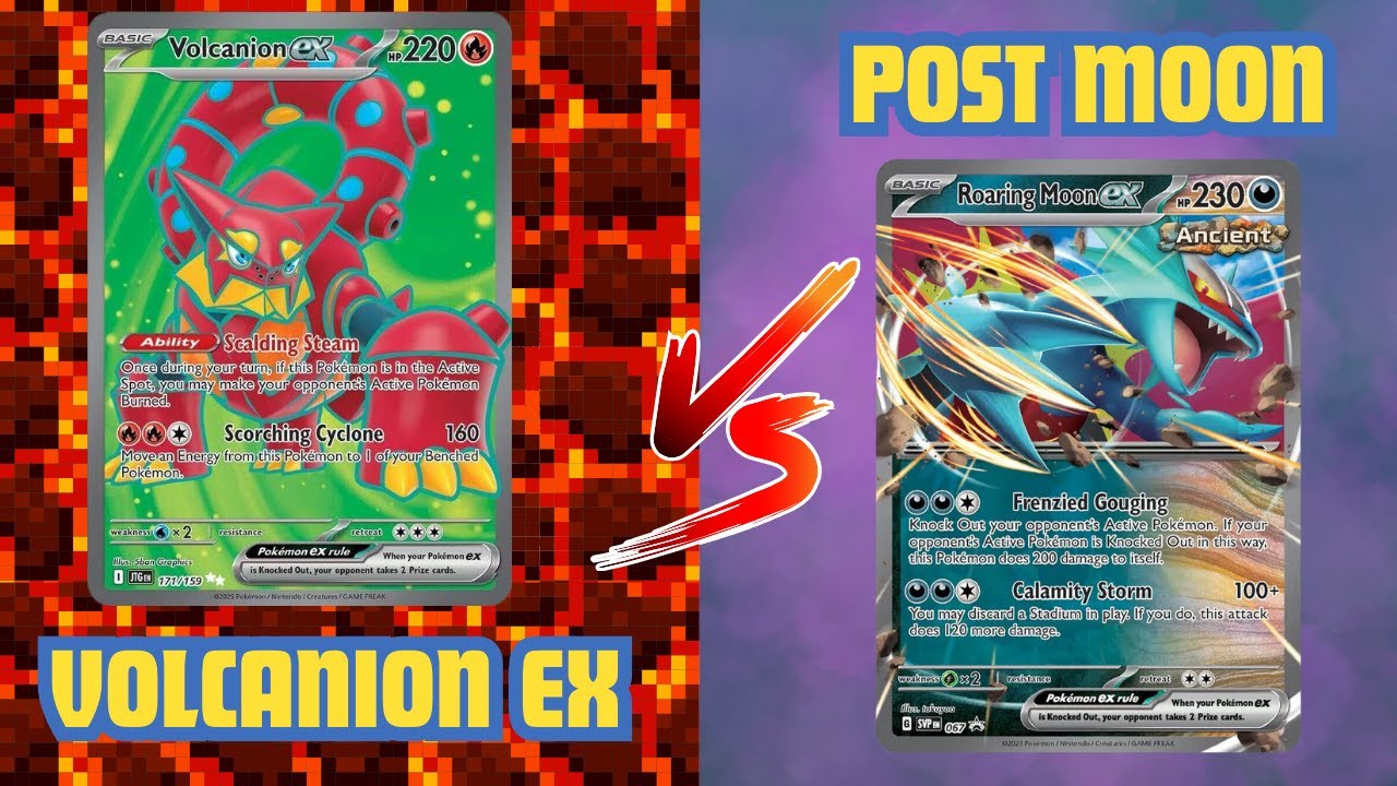 Volcanion EX vs Roaring Moon (Post-Rotation) | TCG Generations Collide!