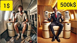 $1 vs $500,000 Plane Ticket!