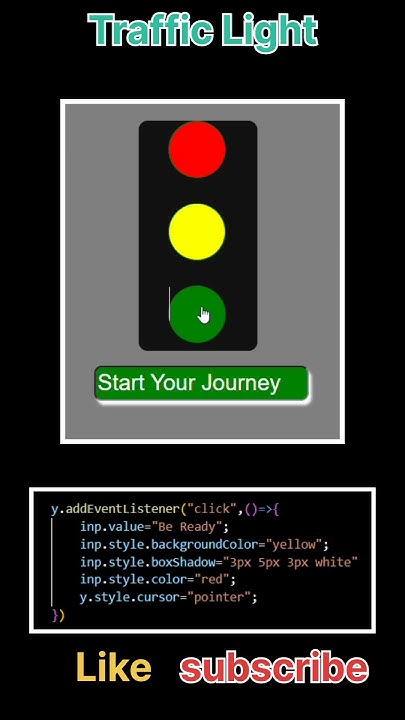 Traffic Light Using Html and Css #shortvideo #short - YouTube
