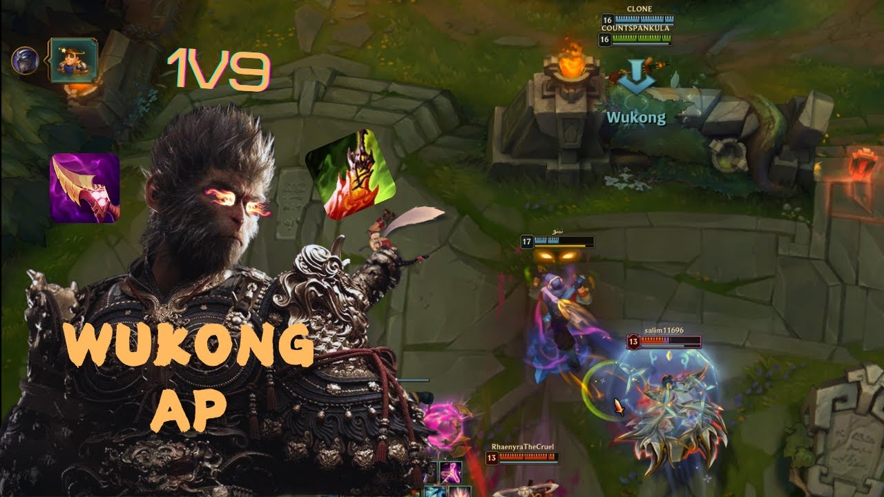 Unkillable AP Wukong Jungle Build | Death’s Dance + Triple Kill Finale | League of Legends