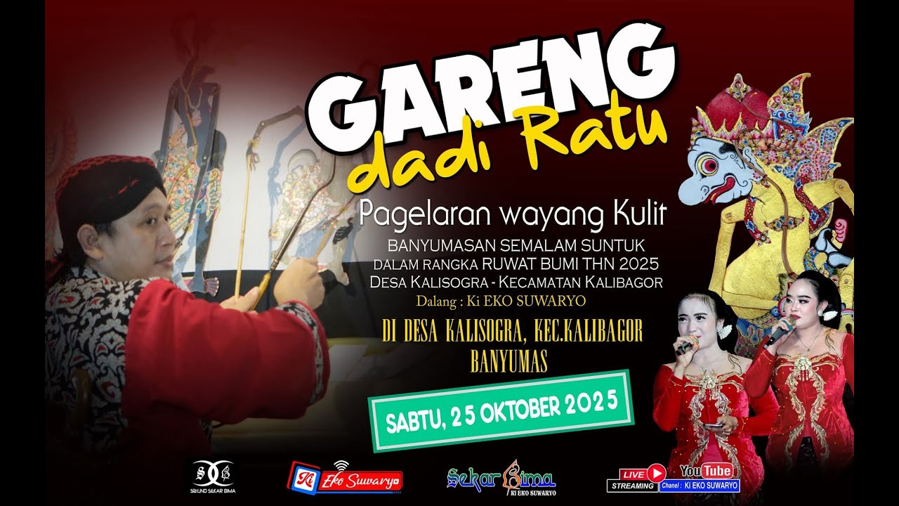 LIVE WAYANG KULIT DALANG KI EKO SUWARYO LAKON GARENG DADI RATU