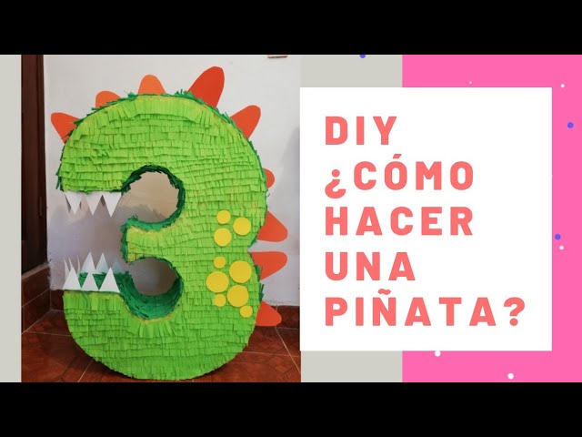 Piñata Número Tres Dinosaurio #piñatas #piñatasinfantiles #piñatascreativas  