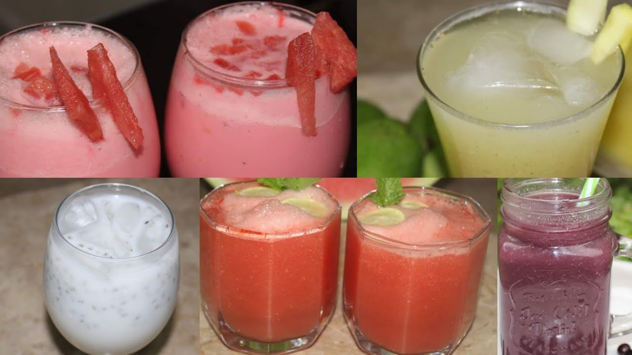5 refreshing summer drinks recipe by Pakistani Tarka YouTube