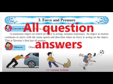 class 8 science chapter 3 force and pressure question answer \all ...