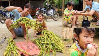 Single father and his 4-year-old daughter pick fruit to sell, make money, and improve their lives