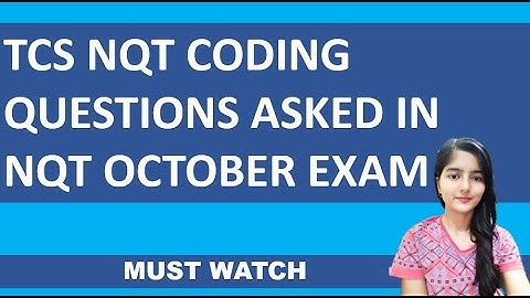 TCS NQT Coding Question Asked in October Exam || Must Watch