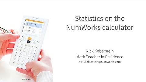 Statistics on the NumWorks calculator