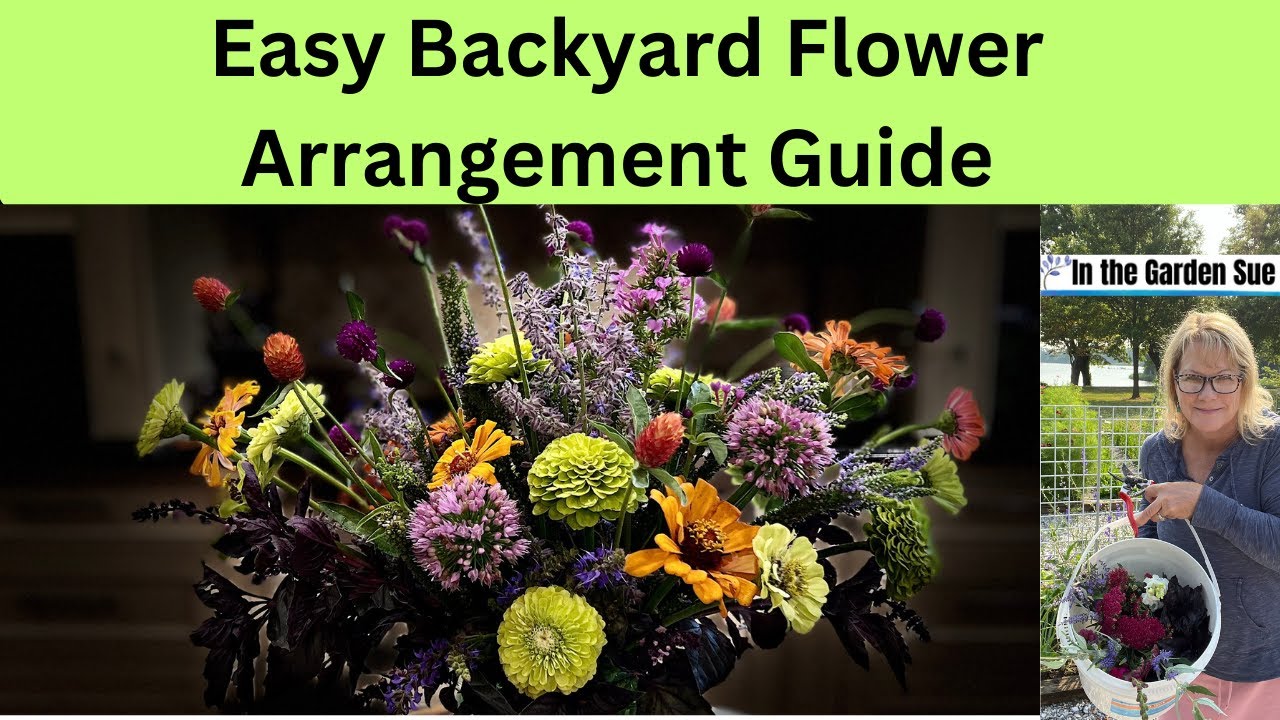 How to make easy flower arrangements from your backyard garden - YouTube