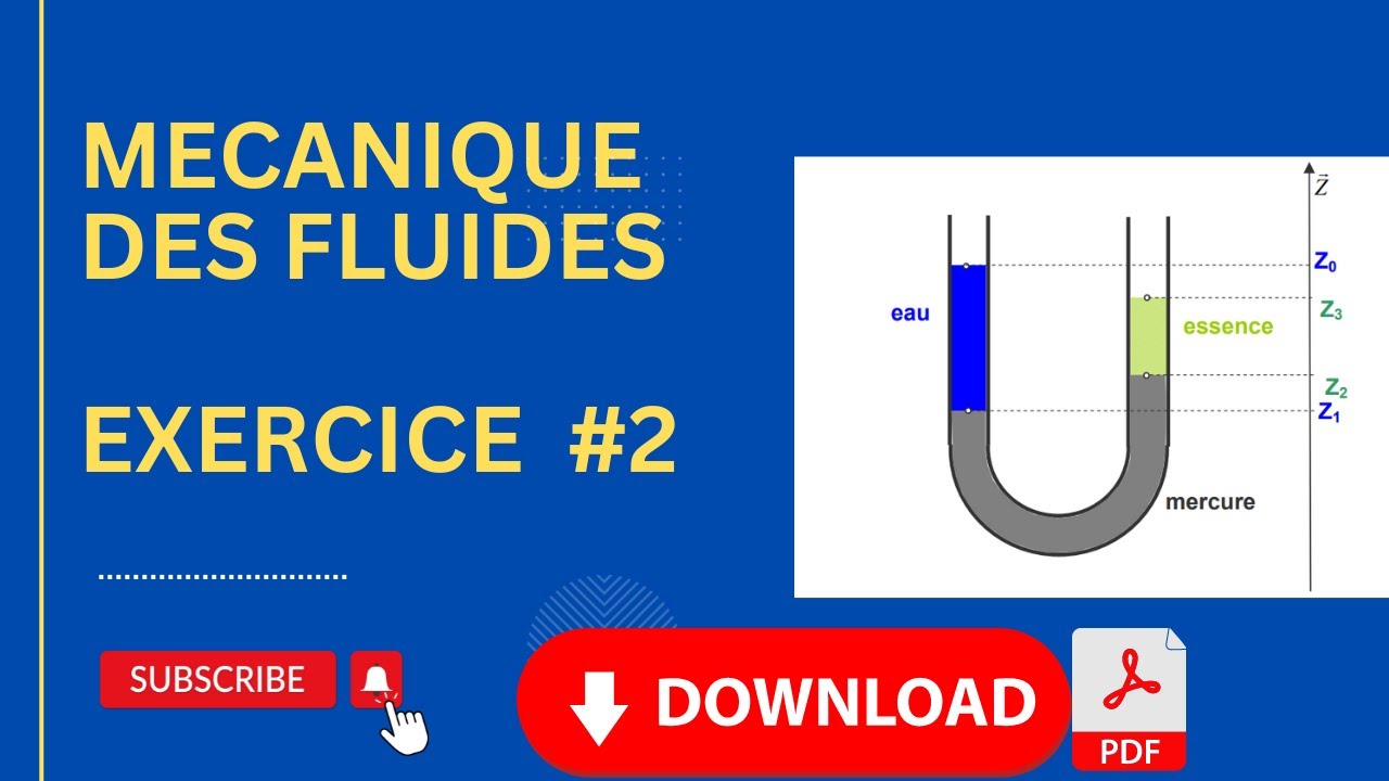mécanique des fluides exercice 2 statique des fluides YouTube mécanique des fluides exercice 2 statique des fluides YouTube