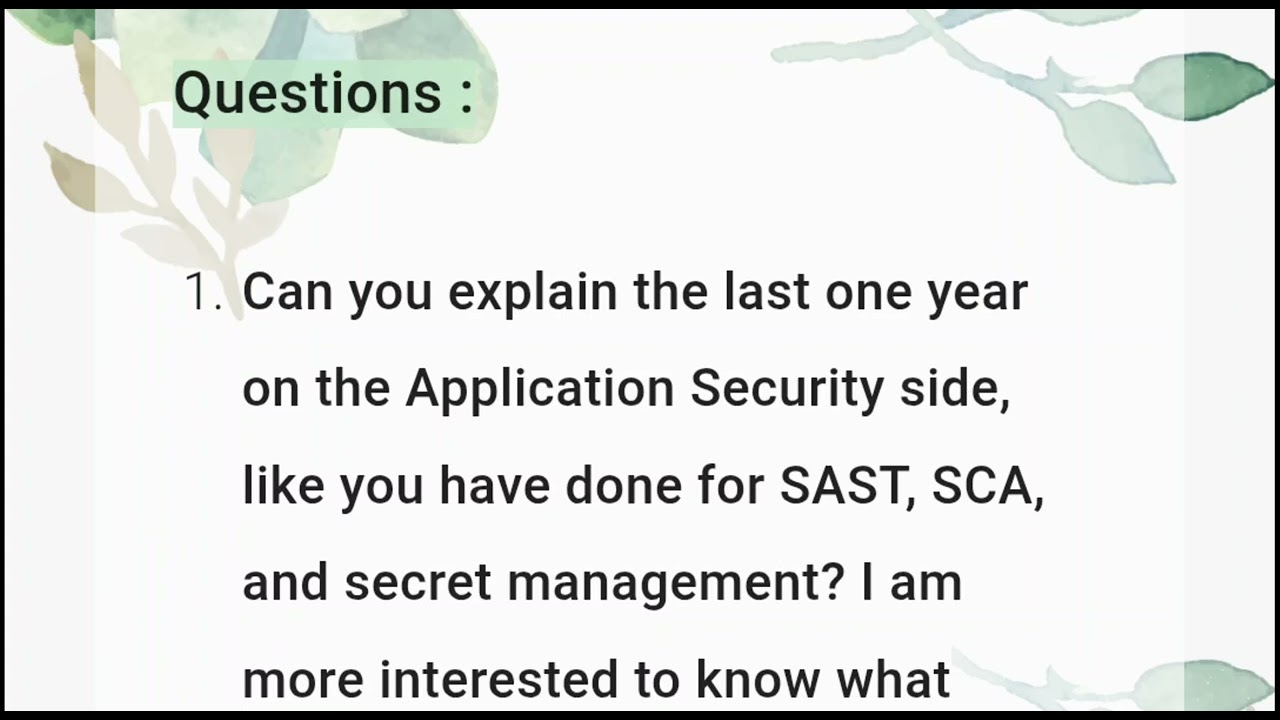 Вопросы и опыт прохождения первого этапа собеседования по DevSecOps (ASPM) 