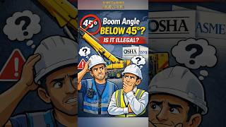 Crane Boom Angle Below 45 degree is NOT allowed? #shorts #cranesafety