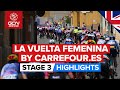 Chaos In The Crosswinds! | La Vuelta Femenina 2023 Highlights - Stage 3