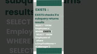 SQL in 30 secs : EXISTS vs IN in SQL (Simple Explanation)