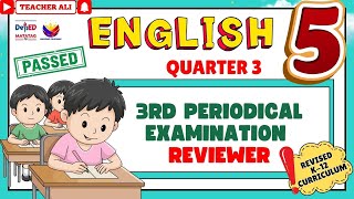 GRADE 5 ENGLISH 5 QUARTER 3 THIRD PERIODICAL TEST REVIEWER -REVISED K-12 #reviewer #exam #test 