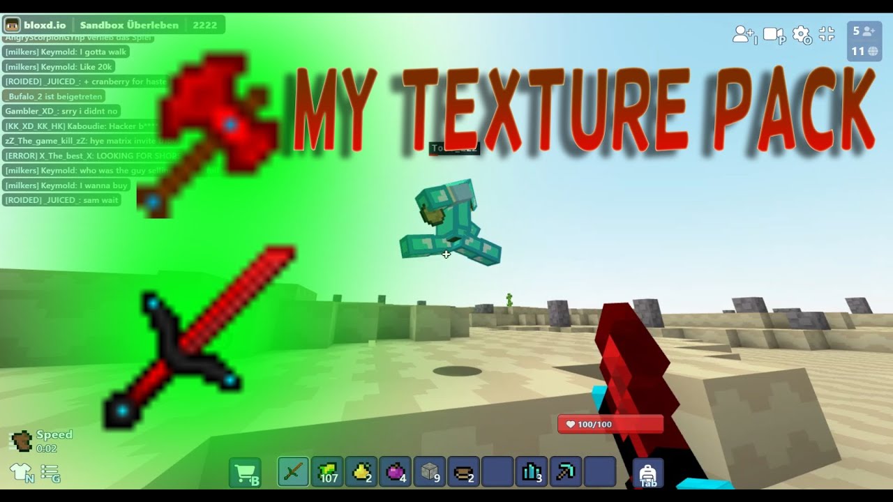 BLOXD.IO NEW TEXTURE PACK | PvP on Server 2222 with my Texture Pack # ...