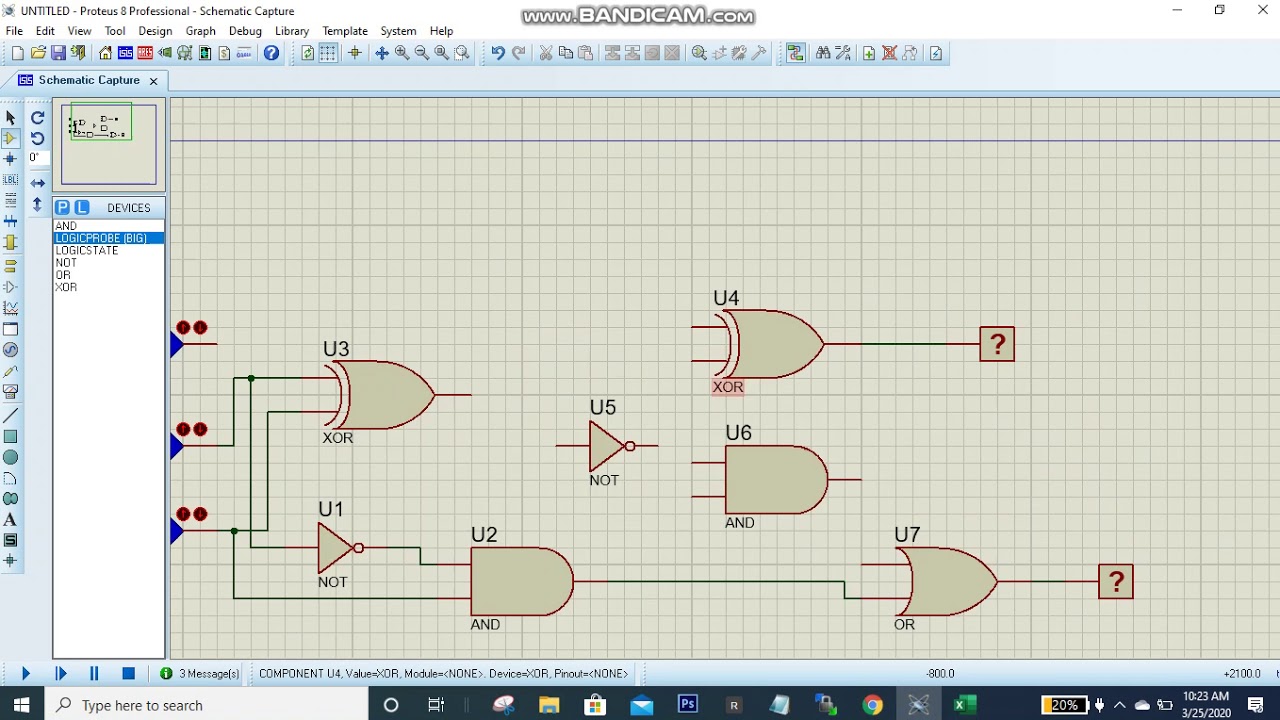 RANGKAIAN FULL SUBTRACTOR PROTEUS- PERANCANGAN SISTEM DIGITAL - YouTube