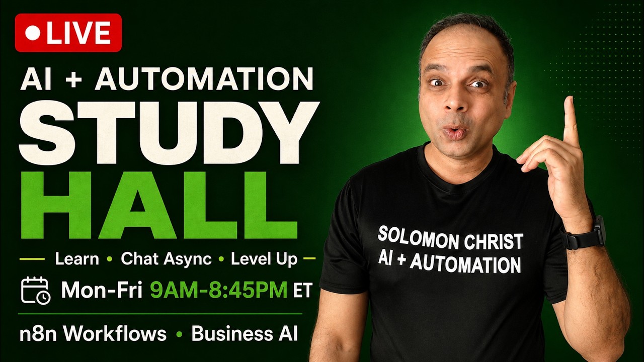 AI + Automation Study Hall Live, n8n Workflows & Business AI