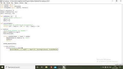 how to make snake game with python in 50 lines
