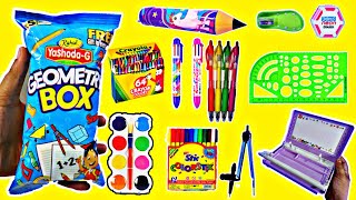 Geometry Box Snacks Mein Nikle Unicorn Pencil, LOL Pen, Shoes Sharpener, Multicolour pen, Crayons?