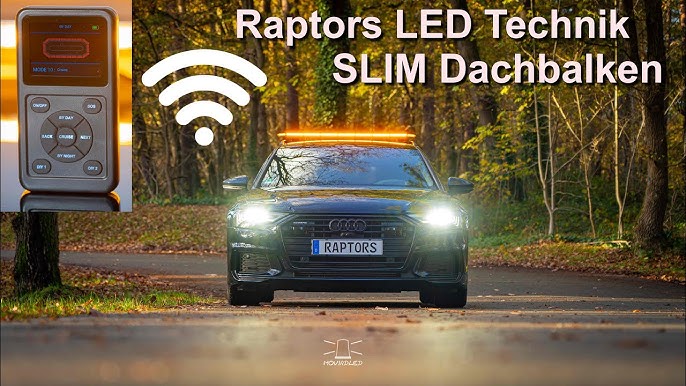 Raptors LED Technik® Heckwarnsystem 90cm 12/24V Blitzmuster 