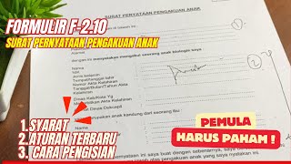 Cara Isi dan Contoh Surat Pernyataan Pengakuan Anak