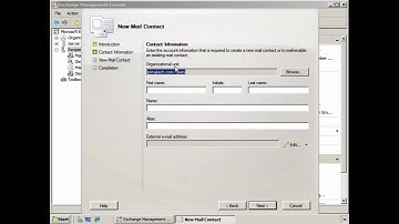 How to create mail enabled contact in Exchange 2007